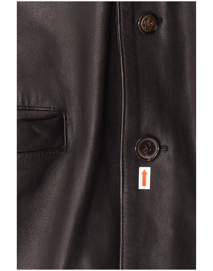 ROUTE 66 Męska kurtka skórzana UK 40 Duża czarna skóra