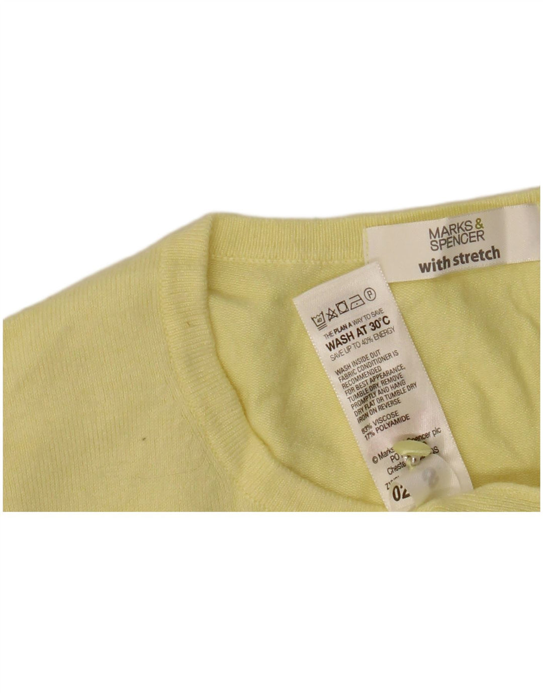 Sweter damski Marks & Spencer UK 12, średni żółty wiskoza