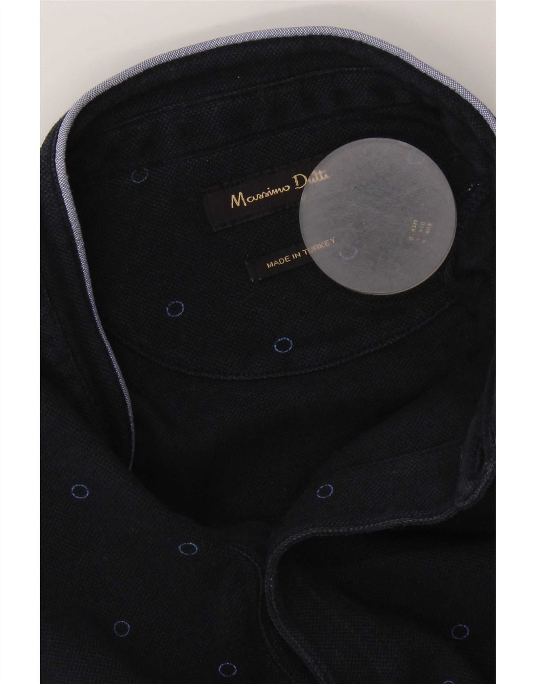 Męska koszulka polo Massimo Dutti, duża, granatowa w cętki