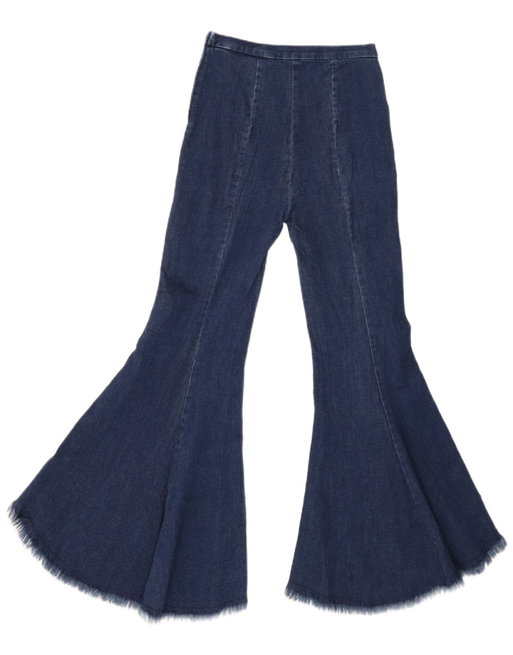 Damskie jeansy rozkloszowane Zara XS W24 L29 Granatowe