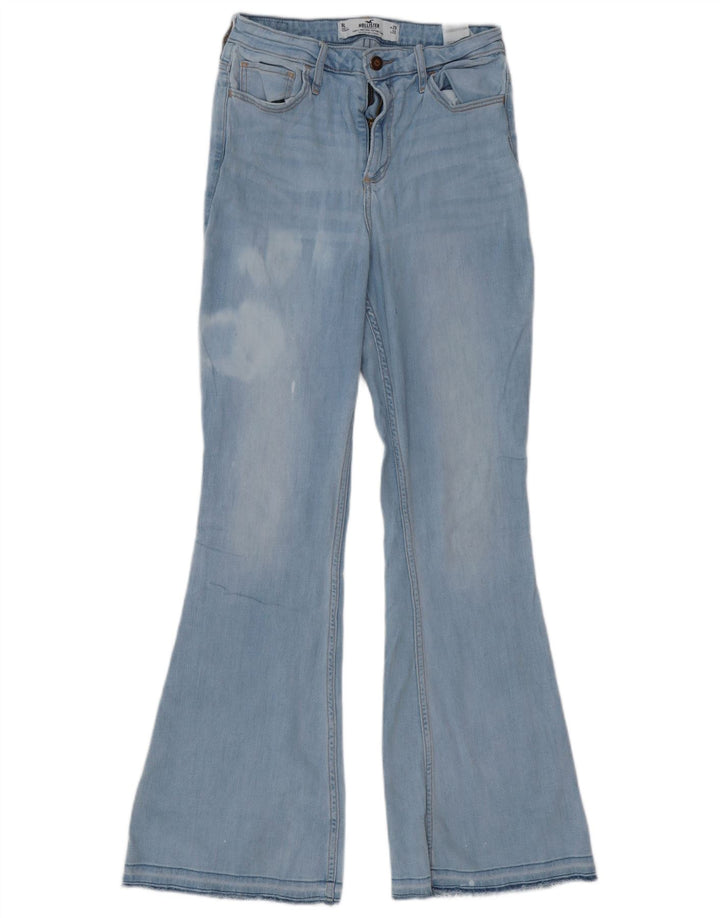 Damskie jeansy Hollister Curvy z wysokim stanem i rozkloszowanymi nogawkami US 9 Medium W29 L33 Niebieskie