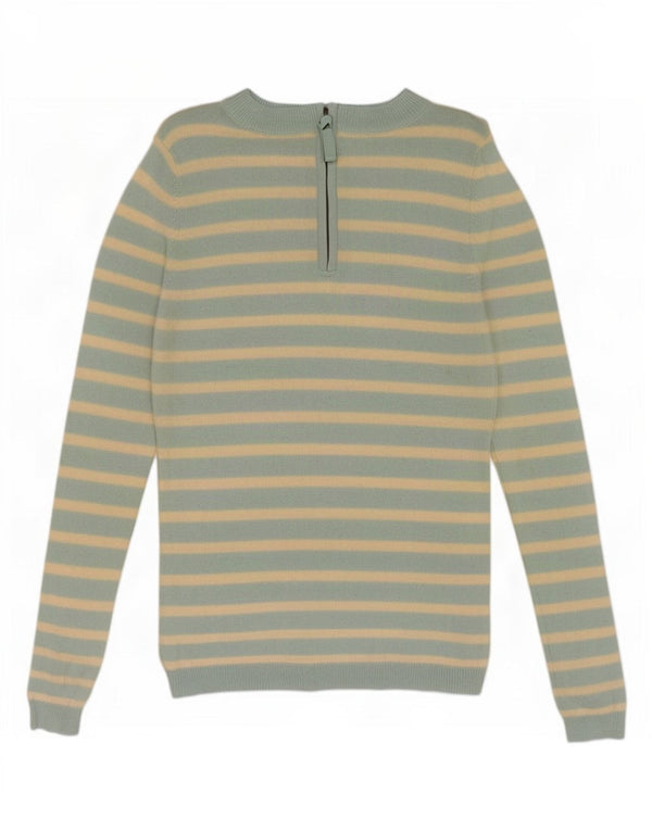 Damski sweter Hobbs z dekoltem w łódkę UK 6 XS, wełniany w niebieskie paski