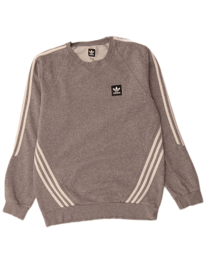 Męska bluza ADIDAS Sweter średnioszary, bawełniany