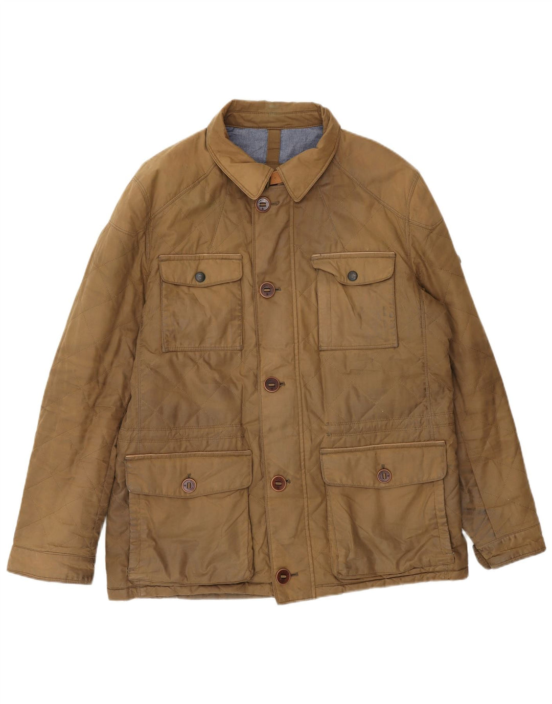 Męska kurtka użytkowa Massimo Dutti UK 40, duża, brązowa, nylonowa