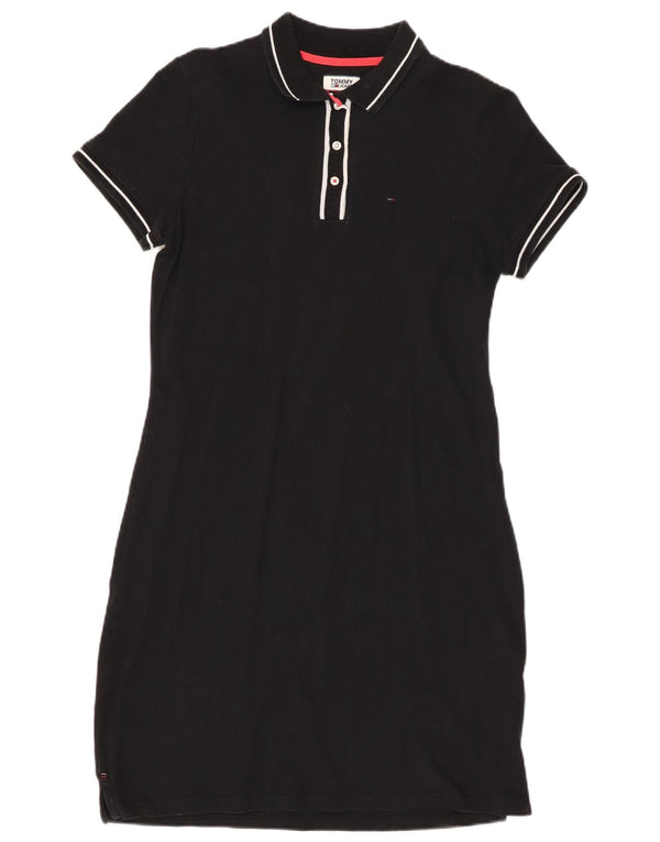 Damska sukienka polo Tommy Hilfiger UK 14, duża, czarna bawełna