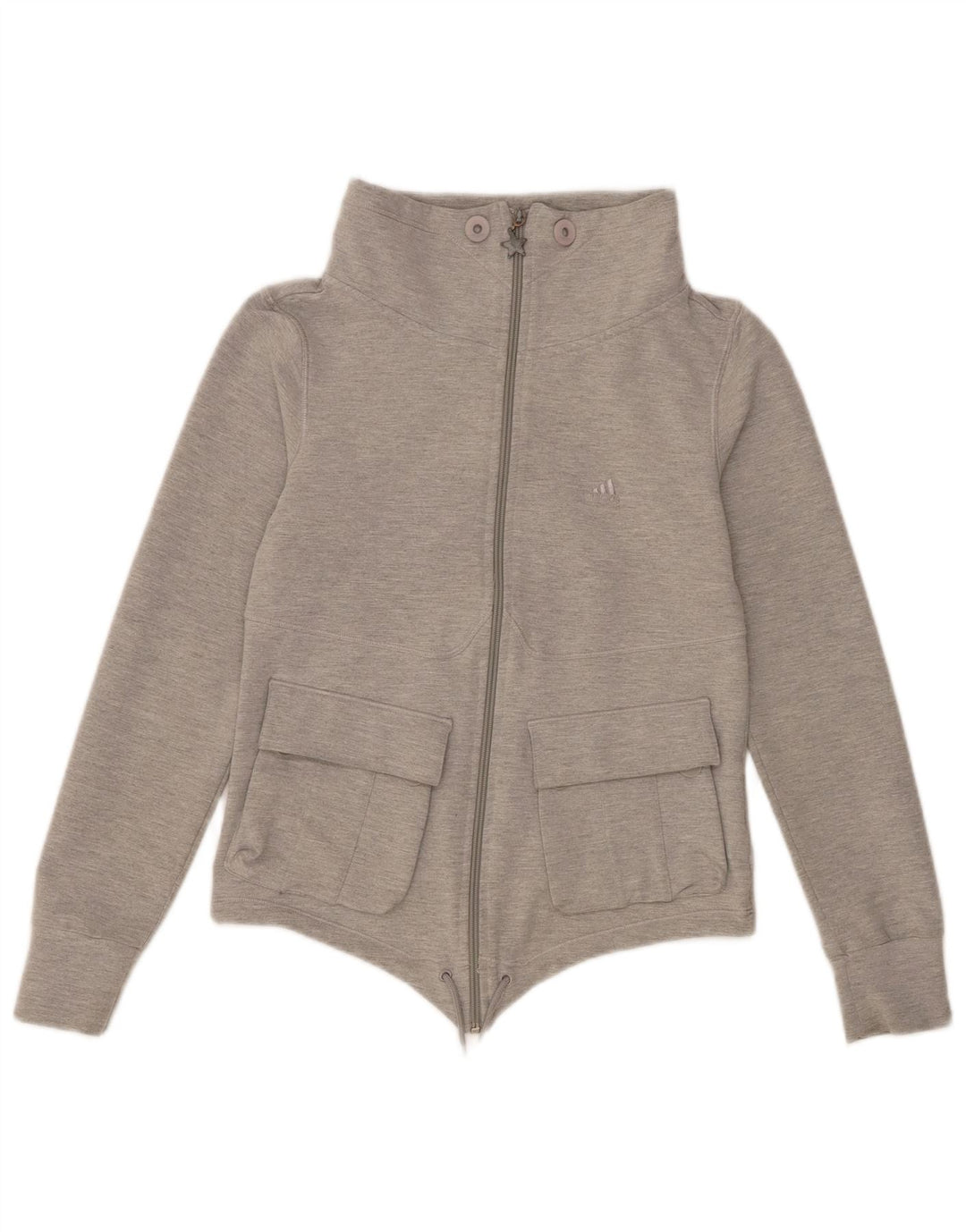 Damska kurtka dresowa Adidas UK 10, mała, szara bawełna