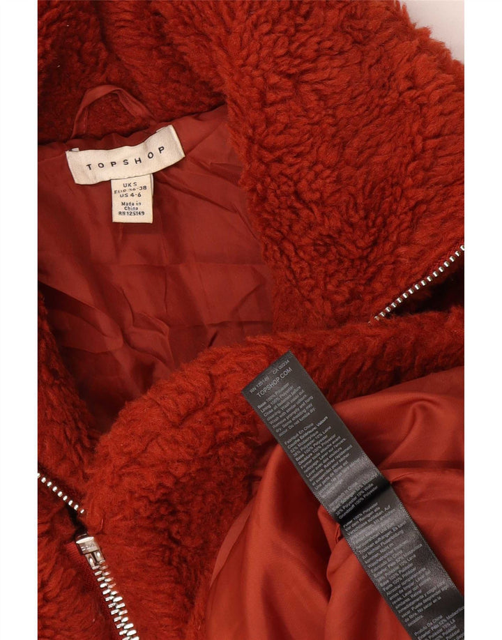 Damska kurtka wiatrówka oversize Teddy Bear firmy Topshop UK 10, mała pomarańczowa