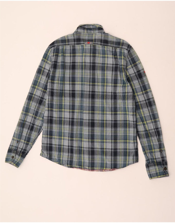 Męska koszula flanelowa Superdry 2XL, bawełniana, szara krata