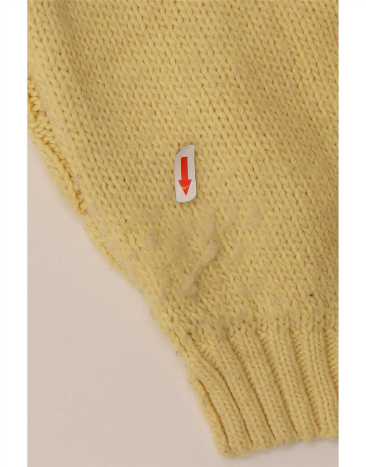 Sweter damski Zara z dekoltem w kształcie litery V, UK 14, średni żółty