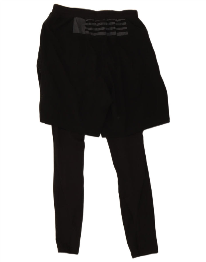 Legginsy damskie Adidas UK 10, małe, czarne, poliestrowe