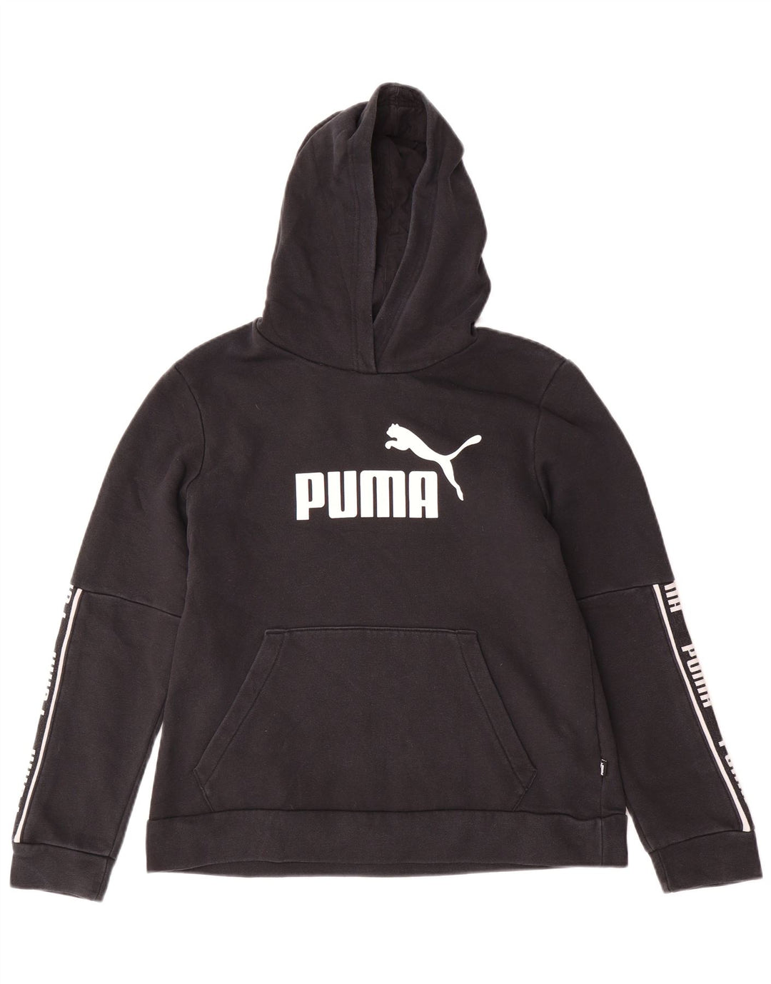 Damski sweter z kapturem i grafiką PUMA UK 18 XL, czarny, bawełniany