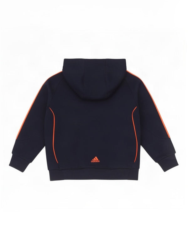 Chłopięcy sweter Adidas Predator z grafiką i zamkiem błyskawicznym, 5-6 lat, granatowy