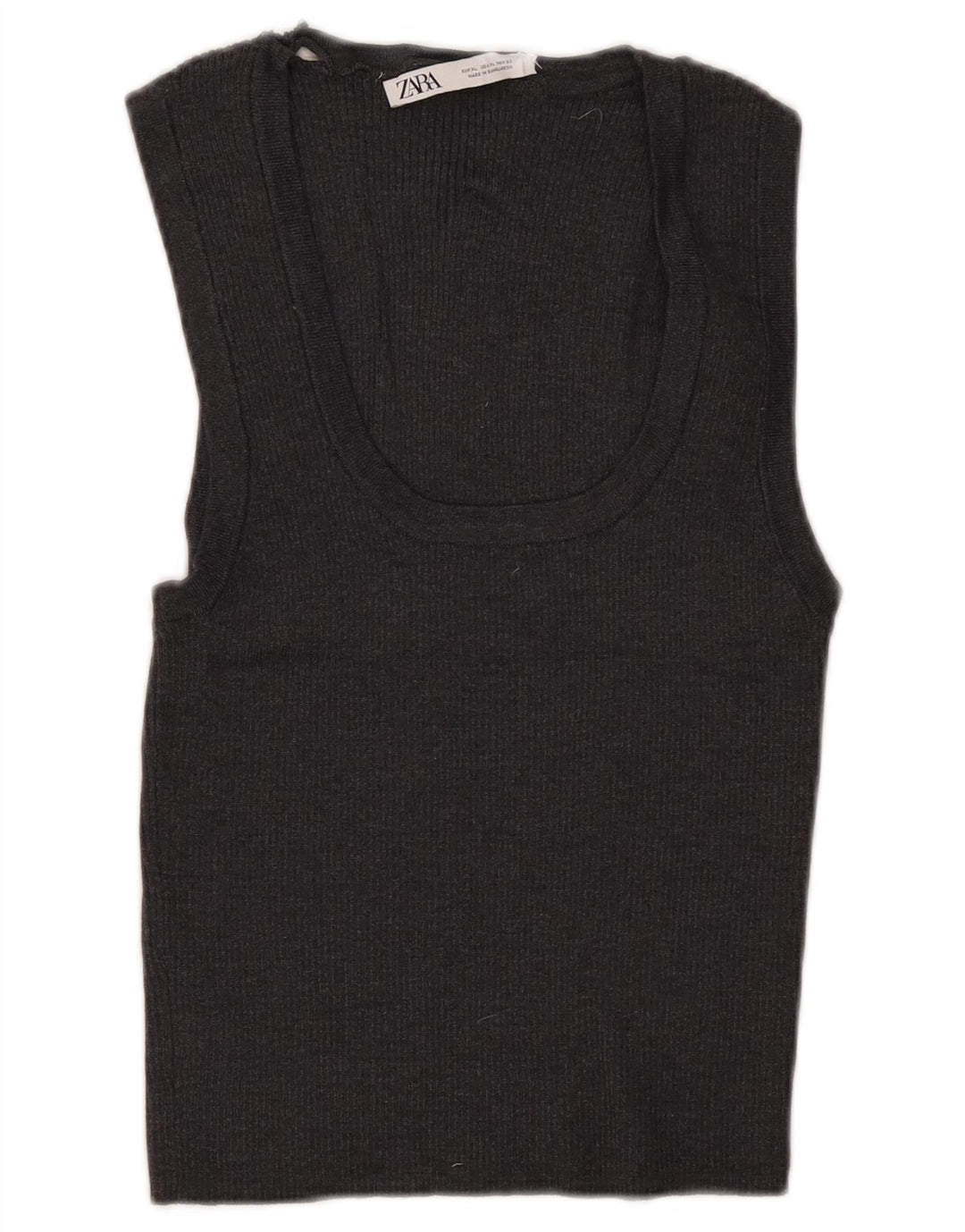Damski krótki top bez rękawów Zara UK 18 XL, szary