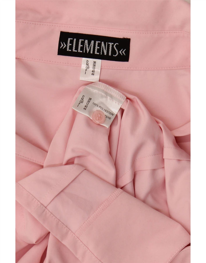 ELEMENTS Womens 3/4 Sleeve Shirt Blouse UK 12 Medium  Pink Polyester Vintage Elements and Second-Hand Elements from Messina Hembry 