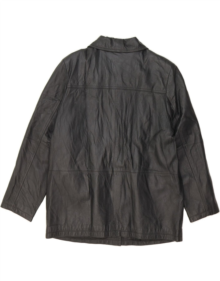 CANDA Womens 3/4 Sleeve Leather Jacket IT 48 XL Black Leather Vintage Canda and Second-Hand Canda from Messina Hembry 