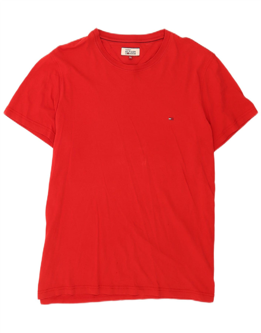 T-shirt męski Tommy Hilfiger Top 2XL, czerwony, bawełniany
