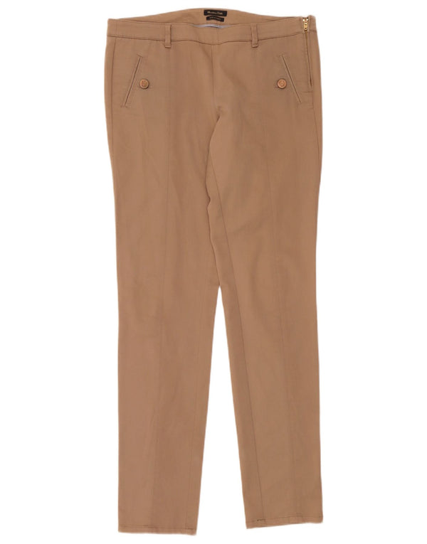 Spodnie Chino Massimo Dutti Damskie Slim EU 38 Small W28 L32 Beżowa Bawełna