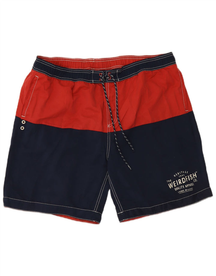 Męskie spodenki kąpielowe WEIRD FISH Graphic XL w kolorze granatowym