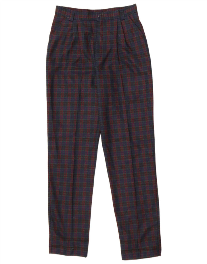 Spodnie damskie Sivar Pegged Chino IT 42 Medium W26 L30 Granatowa kratka