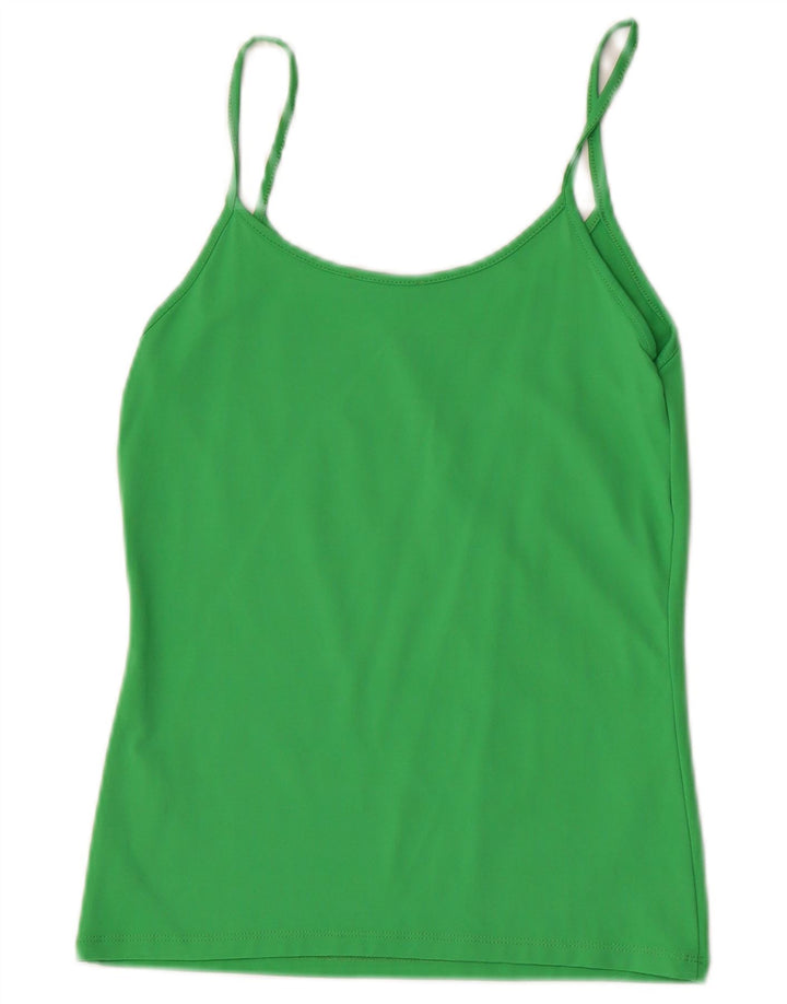 Damski top na ramiączkach Zara UK 14, duży, zielony, poliamid