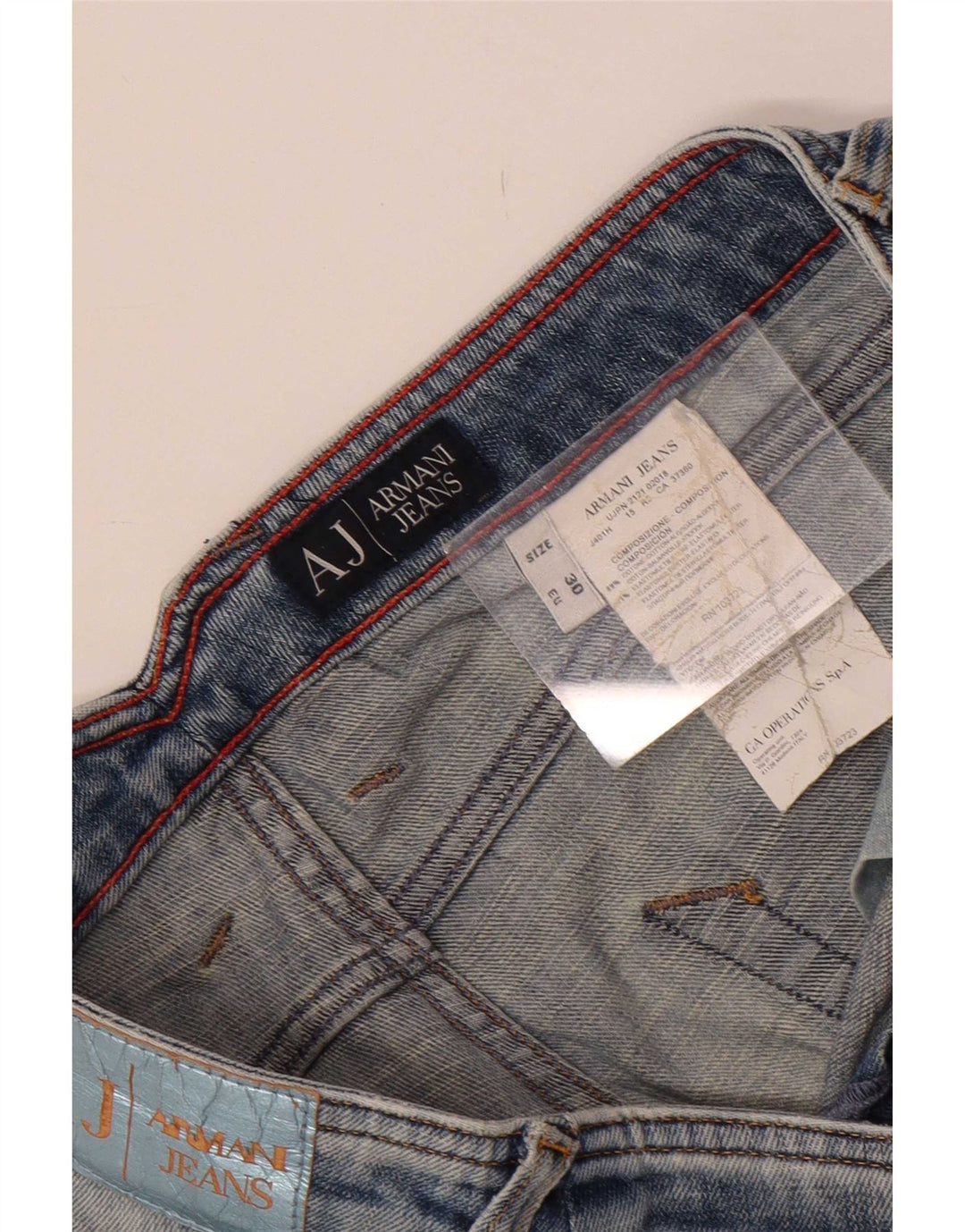 Damskie jeansy Skinny Armani W30 L32 Niebieskie bawełniane