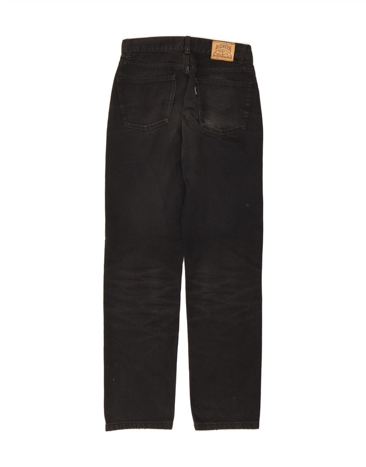 PIONEER Womens Regular Straight Jeans W28 L31 Black Vintage Pioneer and Second-Hand Pioneer from Messina Hembry 