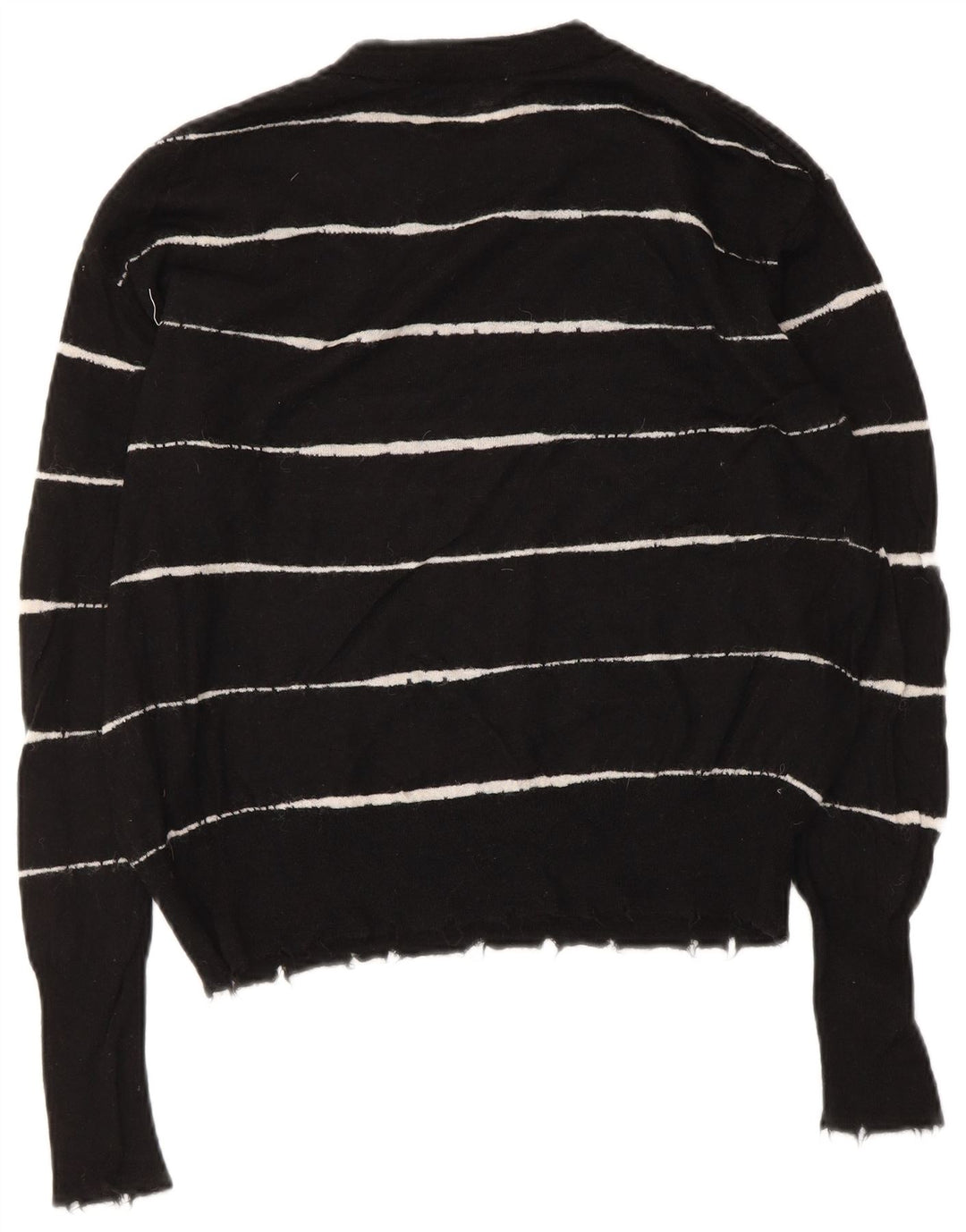 Damski sweter oversize z okrągłym dekoltem Zara UK 10 w małe czarne paski