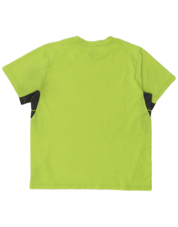 Męska koszulka t-shirt Nike Dri Fit, XL, zielony, z blokami kolorów, poliester