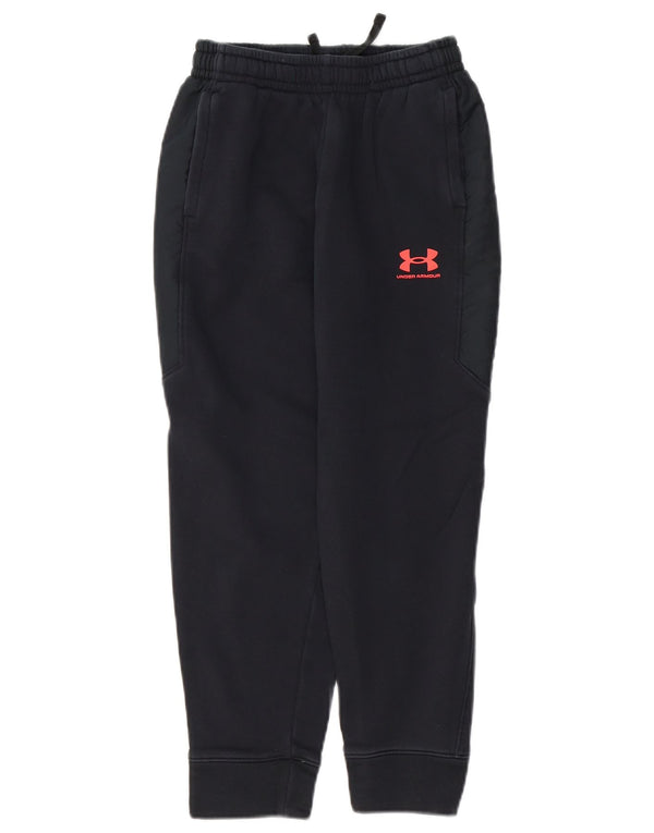 Under Armour Boys Tracksuit Trousers Joggers 9-10 Years Medium Black Cotton