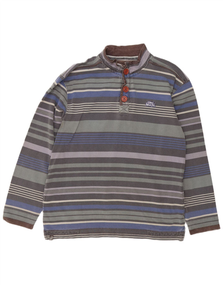 Męska bluza z kapturem Weird Fish, zapinana na guziki, XL, wielokolorowe paski