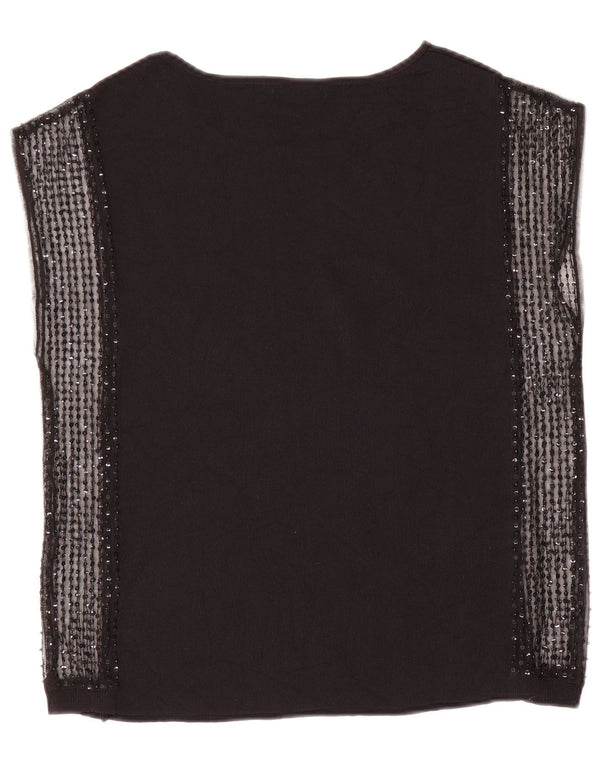 Damska bluzka bez rękawów Zara UK 12, średnia czarna