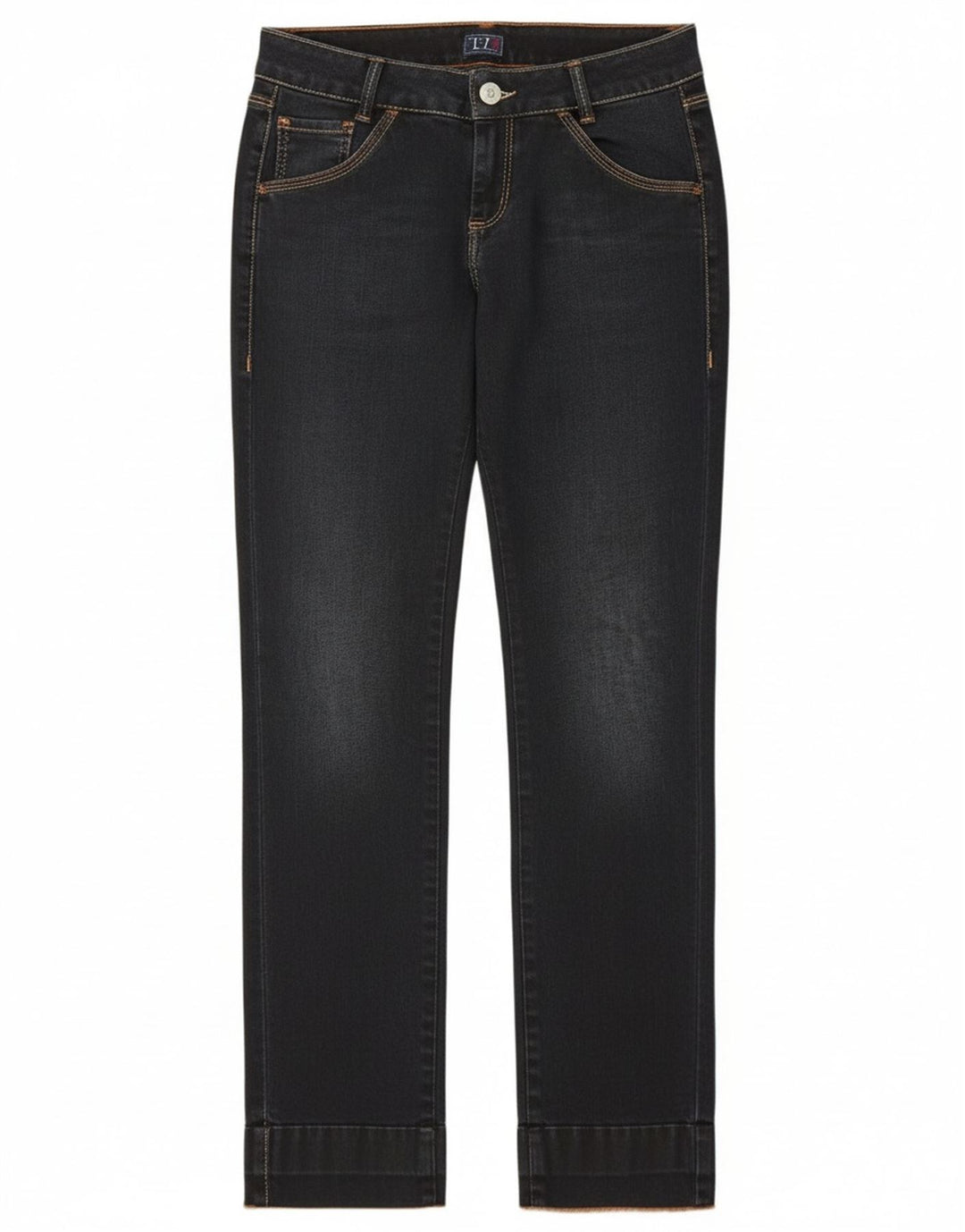 TRUSSARDI Womens Slim Jeans IT 42 Medium W28 L32 Navy Blue Cotton