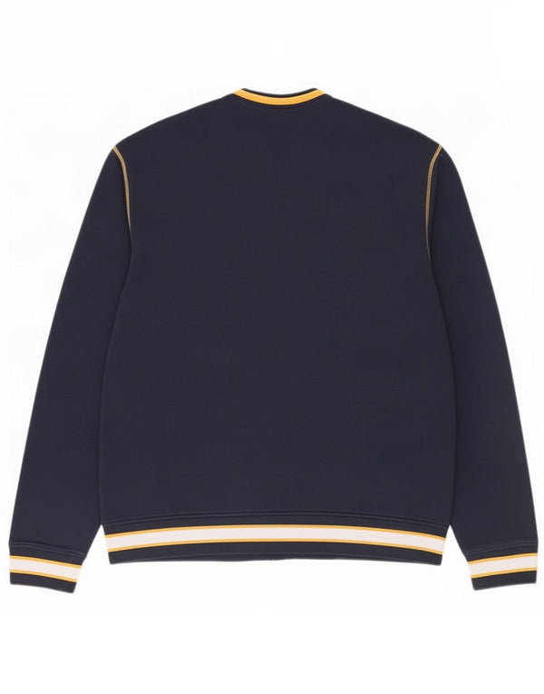 Męska bluza z grafiką Asics, sweter 2XL, granatowa, bawełniana w bloki kolorów