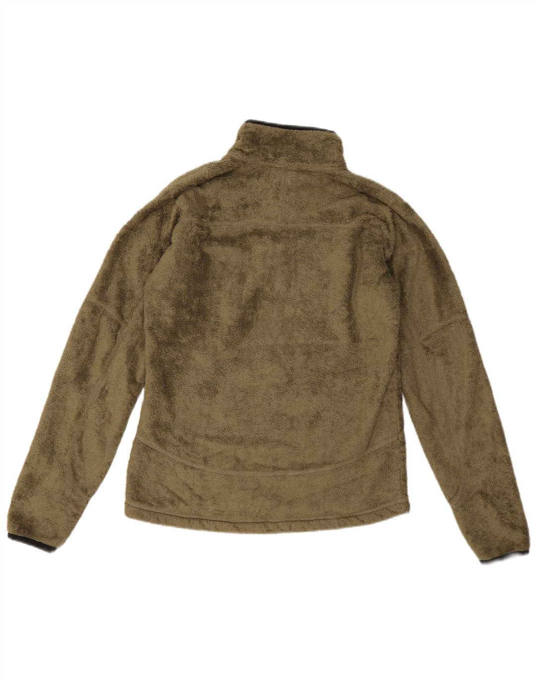Damski sweter polarowy Jack Wolfskin z zamkiem błyskawicznym, UK 10, mały, khaki, poliester