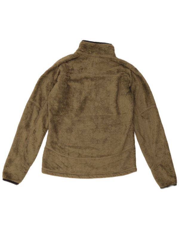 Damski sweter polarowy Jack Wolfskin z zamkiem błyskawicznym, UK 10, mały, khaki, poliester