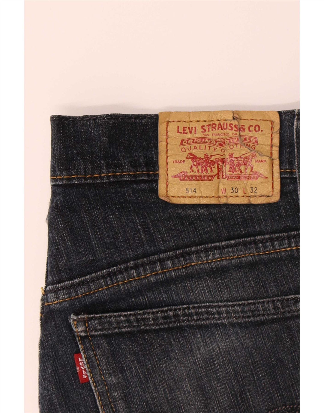 Damskie dżinsy Levi's 514 Bootcut W30 L32 Granatowa bawełna