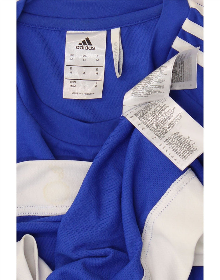 Męska koszulka ADIDAS Climalite z poliestru w kolorze średnioniebieskim