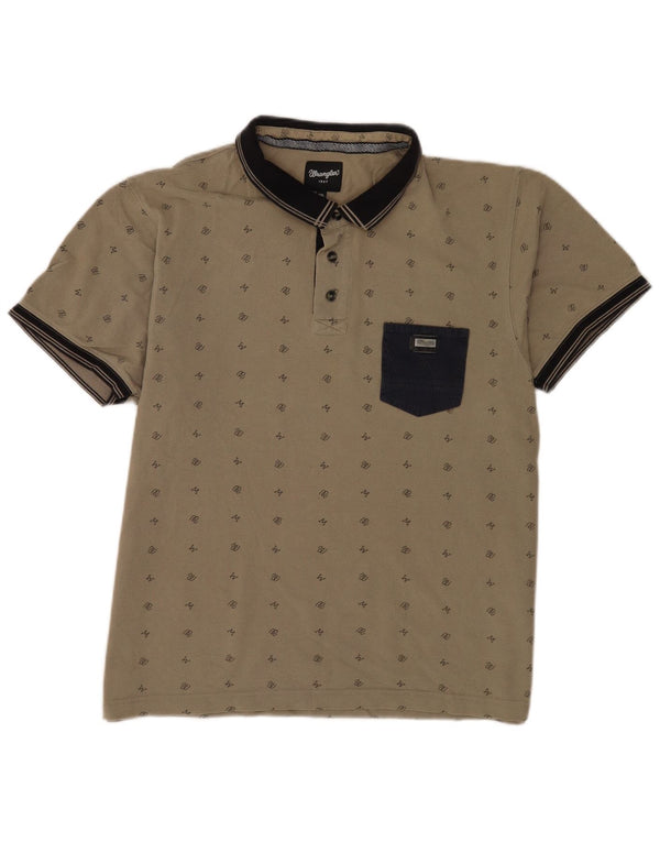 Męska koszulka polo do rugby Wrangler XL, bawełniana w kolorze khaki