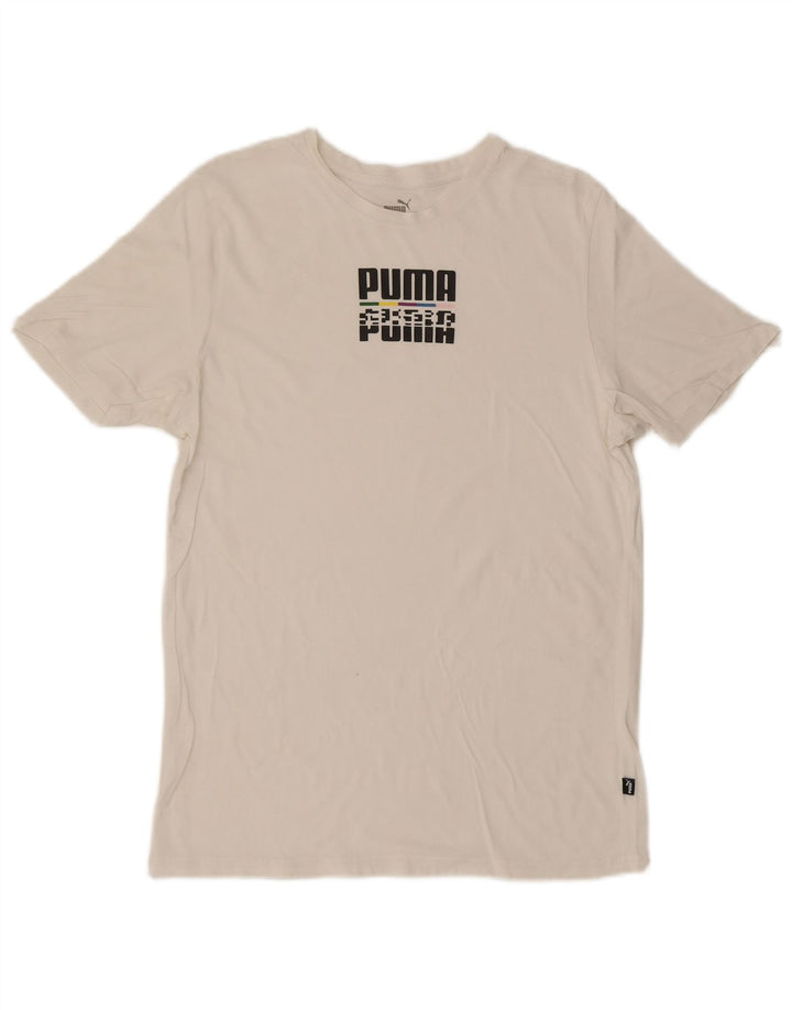 Męska koszulka z grafiką Puma Top, średnia biel