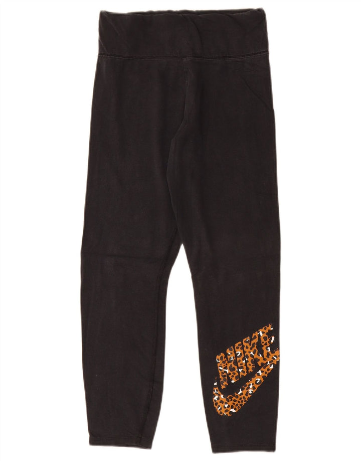 Damskie legginsy Nike Graphic Crop UK 8, małe czarne