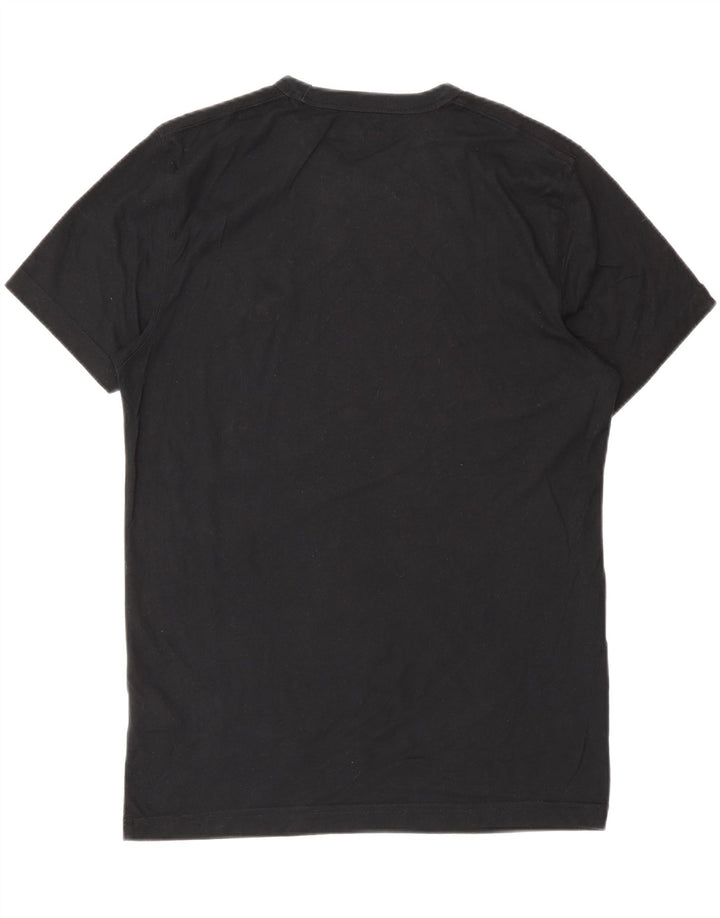 T-shirt męski Abercrombie & Fitch, średni czarny, bawełniany