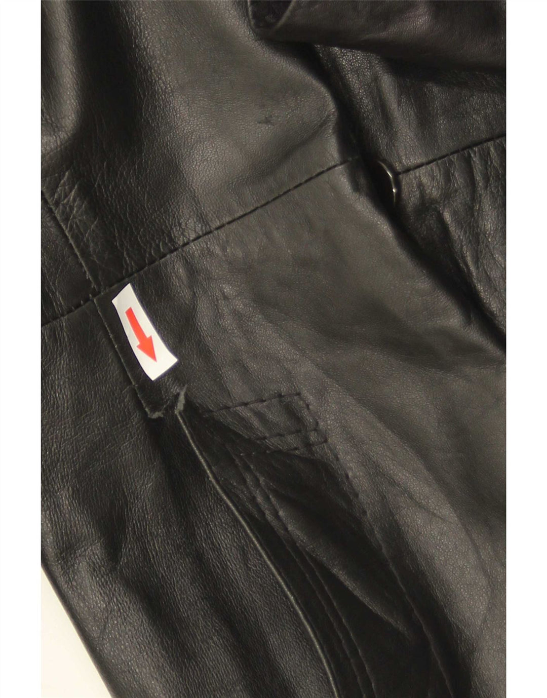 Vintage damski płaszcz skórzany UK 18 XL czarny