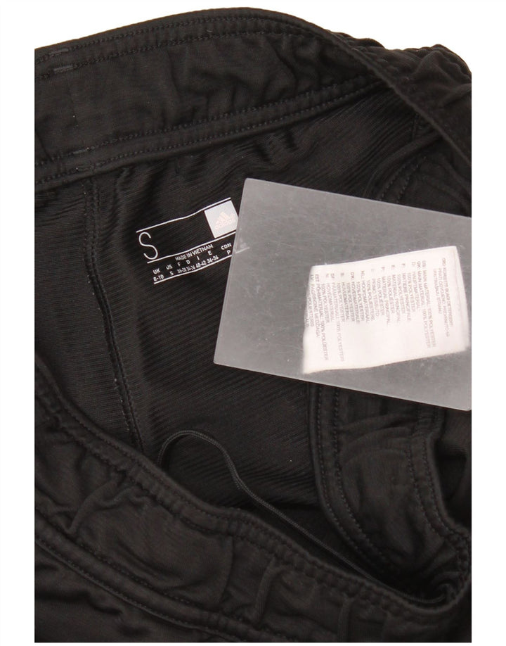Damskie spodnie dresowe Adidas UK 8/10, małe, czarne, poliestrowe