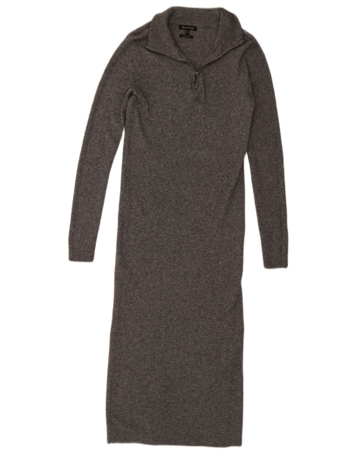 Sukienka damska Massimo Dutti UK 8 Small Szara Lyocell