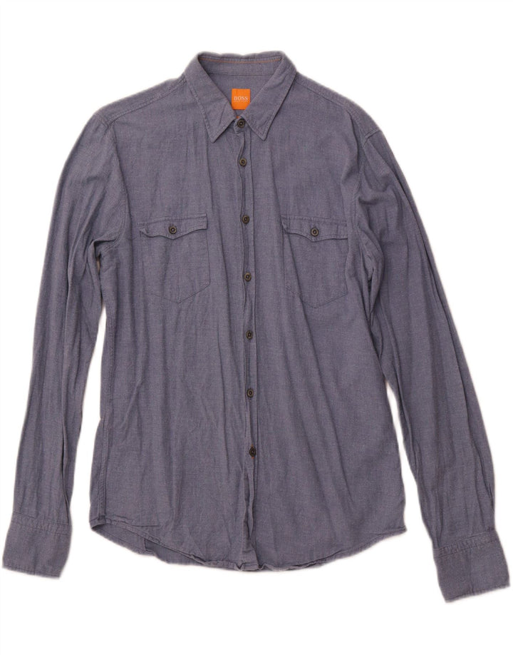 Męska koszula slim fit HUGO BOSS, bawełniana, w kolorze średnioniebieskim