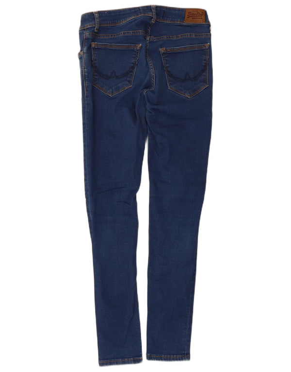 Damskie jeansy Superdry Cassie Skinny W28 L30 Niebieskie, bawełniane