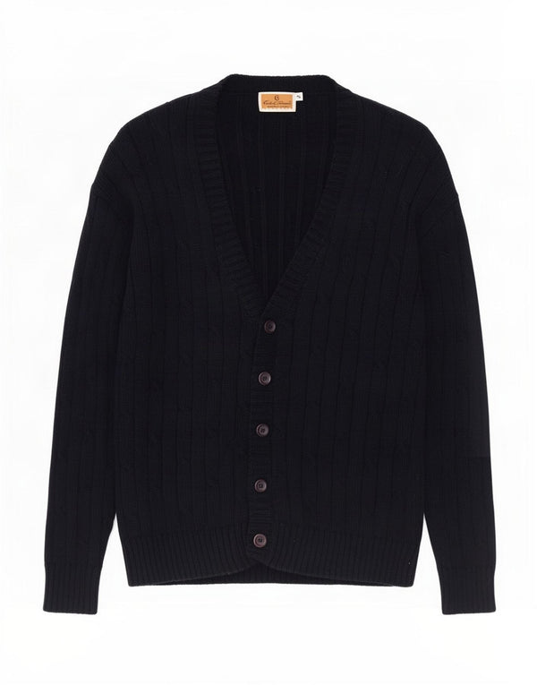 Conte of Florence Męski sweter rozpinany XL, granatowy, bawełniany