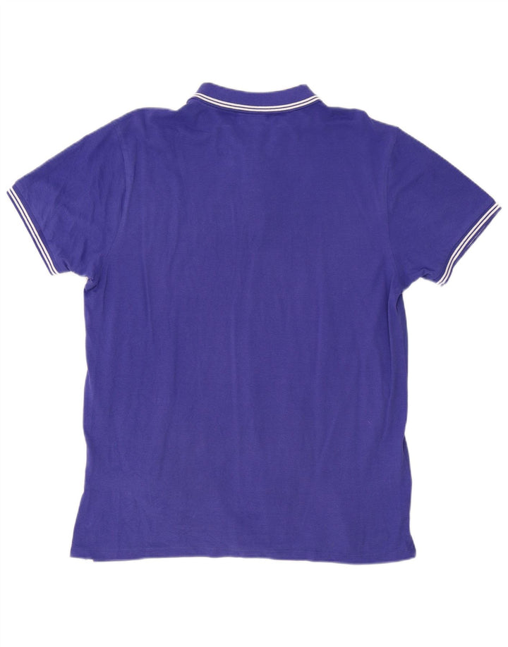 Męska koszulka polo Cavalli 2XL, niebieska, bawełniana