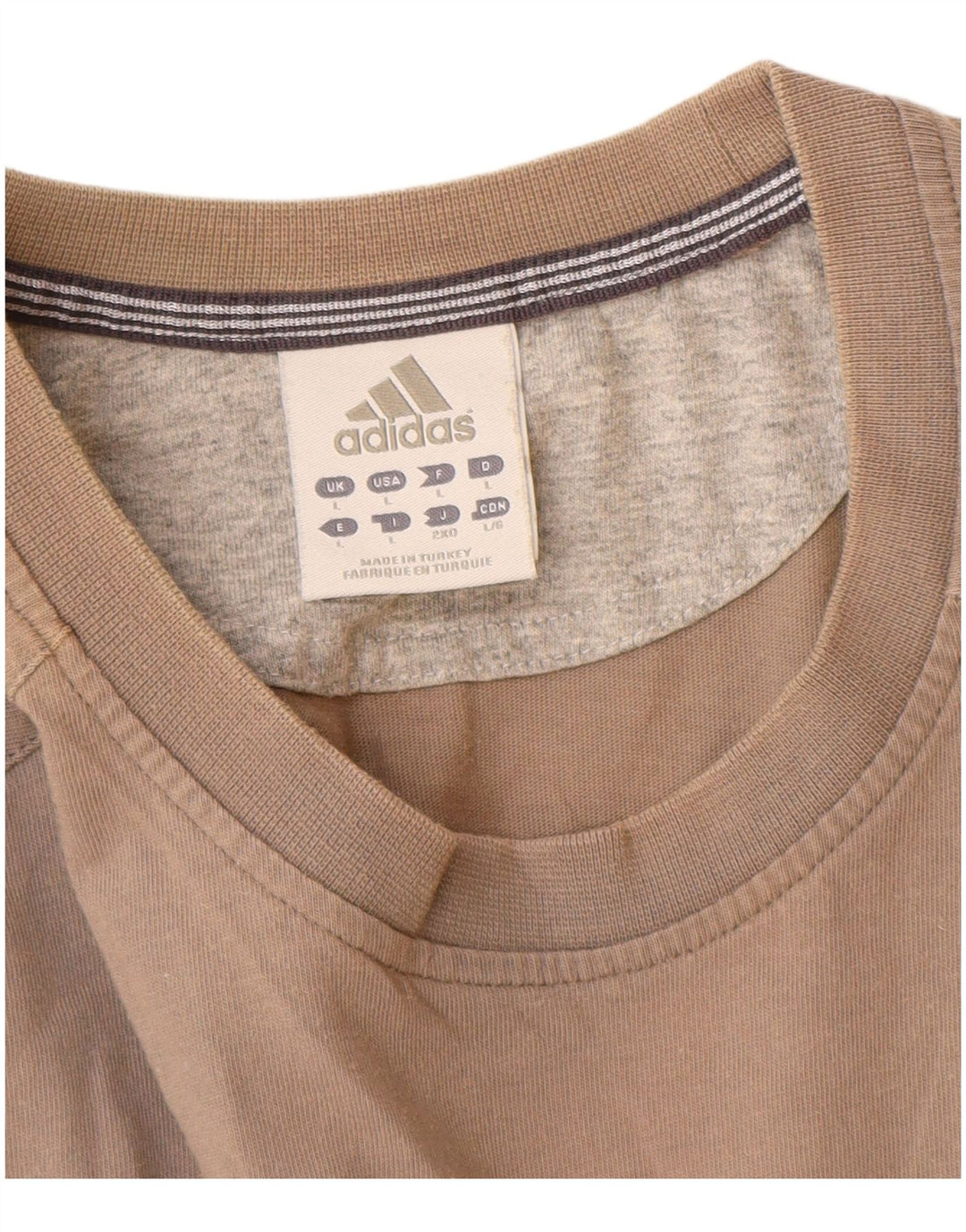 Adidas Męski T-shirt Top Duży Szary Bawełniany