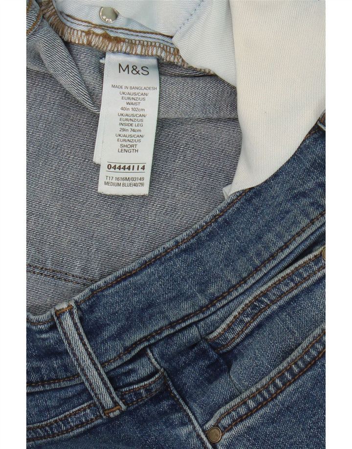 Marks & Spencer Męskie proste dżinsy W40 L29 Niebieskie bawełniane